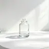 Venta al por mayor de fábrica de botellas de perfume, cosméticos, botellas de vidrio con atomizador cilíndricas, tapa de bola, muestra, botellas vacías transparentes, embalaje