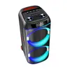 Nuevos Altavoces de Fiesta Karaoke para Exteriores de Venta Caliente, Creación de Atmósfera, 80W, Doble Woofer de 10 Pulgadas, Bluetooth, con Altavoces de Doble Micrófono