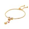 Accesorios de moda estilo coreano simple fresco acero de titanio diamante mariposa pulsera de tirar novia novias joyería