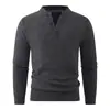 Suéter estilo old money outono e inverno transfronteiriço, gola redonda, cor sólida, malha falsa de duas peças, simples e fashion, blusa base espessa e quente