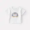 Verão Novo Estilo Desenho Animado Fofo Patchwork Manga Curta Menino Casual Fino Respirável Listrado Shorts Roupa Infantil