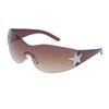 Gafas de Sol Retro Europeas y Americanas Sin Montura para Mujer Y2K Personalizadas Estrella de Cinco Puntas de Una Pieza para Hombre Gafas de Ciclismo Transfronterizas al por Mayor