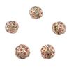 Transfronterizo Nuevos Productos Caliente Hueco Incrustado de Pedrería Flor Bola 8/10mm Perla Flor Bola Accesorios con Perlas DIY