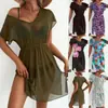 Vestido de Malla Casual con Cuello en V sin Mangas y Mangas Cortas que Ceñe la Cintura para Mujer, Transfronterizo Europeo y Americano, Moda Amazon 2026