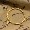 Nuevo Brazalete de Nudo de Bambú de Alta Gama Estilo Chino, Brazalete de Nudo de Bambú Hoja de Bambú para Mujer, Mismo Estilo que el de Zhou en Xiaohongshu