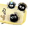 Clips acrílicos de doble cara con forma de bola de carbón, creativos y temáticos de dibujos animados, clips de PP, diseño de gato negro, clips para fotos de alta definición, clips selladores para snacks, venta al por mayor