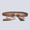 Acessórios de Franja, Cinto de Cintura com Padrão Vazado Retrô, Cinto Decorativo para Marcar a Cintura de Vestido, Cinto Boêmio Trançado