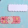 Patch Retangular de Renda Acrílica Xadrez Fresco e Simples Acessório de Cabelo DIY Presilha Lateral Grampo de Cabelo Enfeite de Cabelo Acessórios