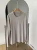 Camiseta Ligera de Manga Larga con Cuello Redondo, Estilo Coreano, de Lyocell, Corte Holgado, Fresca, Protector Solar, Camisa para Aire Acondicionado