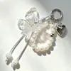 Llavero de cuentas con colgante de mariposa y borlas estilo Y2K, dulce decoración para bolsa de coche, accesorio para teléfono