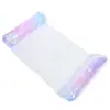 Nuevo Modelo Flotador Inflable Rayado de Cuatro Tubos Luna Blanca, Hamaca de Malla Plegable para Agua, Sillón Flotante para Piscina, Flotador de Cuatro Tubos