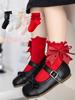 Calcetines de Encaje para Niñas Estilo Coreano Lolita Calcetines Infantiles Niña Pequeña Lazo Encaje Bebé Princesa Calcetines para Bebé