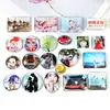 Ímã de geladeira de cristal tridimensional Decoração criativa de desenho animado Adesivos magnéticos de atrações turísticas DIY Presentes comemorativos