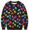 Comércio Exterior Transfronteiriço Novo Produto Padrão de Natal Halloween Impressão 3D Moda Casual Gola Redonda Manga Longa Moletom Venda Direta da Fábrica