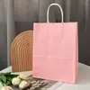 Bolsas de Mano en Stock Bolsas de Papel Blancas y Negras Bolsas de Regalo de Color Puro Empaques de Compra Bolsas para Ropa Bolsas Publicitarias Impresión de Logo Producción