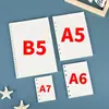 Recambio para Cuaderno de Hojas Sueltas B5 Cuaderno Rayado Engrosado A5 Papel Cuadriculado en Blanco Desmontable de 20 Agujeros Recambio de Reemplazo Cuaderno de Espiral