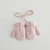 Guantes y Bufanda para Bebé Otoño e Invierno Estilo Coreano Color Sólido Manoplas con Felpa Interior Bufanda Cálida a Prueba de Viento para Exterior Infantil