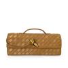 Design de Nicho Nova Bolsa de Mão de Couro Fosco Tecida à Mão Fecho Retrô Bolsa de Mão Horizontal Bolsa Tiracolo Baguete