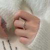 Anillo Nalan S925 de plata esterlina con un toque fresco y dulce, con un diseño de nicho y diamantes azules R02235