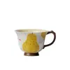 Taza de Té Pintada a Mano Rinyu Gui Song Jardín de Peras Ganso Blanco Pequeñas Notas Asa Taza del Propietario Lujo Ligero Taza de Cata de Té de Gama Alta Beber Té Taza Individual