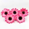 Girasol de simulación flor de girasol cabeza de flor 8cm Flor de pasador hecha a mano DIY Rota de mimbre sombrero de paja lintel decorativo corona arreglo floral