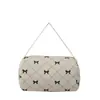 Bolsa Quadrada Pequena Doce para Mulheres com Laço Xadrez Nova Veludo Cotelê Simples Casual Grande Capacidade Armazenamento Bolsa de Mão