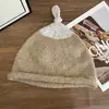 Gorro de Lana Tejido Lindo con Bloques de Color Estilo Japonés para Mujer, Cálido de Otoño e Invierno, Sencillo, Versátil, Adelgazante para la Cara