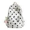 Mochila de Nylon de Gran Capacidad con Lunares Estilo Coreano Ins de Alta Apariencia para Estudiantes de Secundaria y Preparatoria Ligera Simple Mochila de Viaje