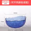 Cuenco de vidrio con borde dorado de estilo japonés, cuenco para ensalada de verduras, plato de fruta, transparente, grande, para celebridades de Internet, para el hogar, resistente al calor, postre nórdico