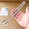 Cuchara de postre, Cuchara para miel, Cuchara larga de acero inoxidable con mango largo para remover, Exquisita cuchara para helado, Cuchara de café de aspecto elegante