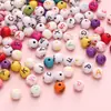 Cuentas acrílicas del alfabeto de 8 mm, cuentas redondas, cuentas sueltas, joyería hecha a mano para DIY, accesorios para collares, pulseras para niños, cuentas de educación temprana