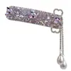 Pinza para el Cabello con Borla de Perlas y Diamantes Completos para Mujer, Estilo Nuevo con un Toque de Lujo, Pinza Lateral, Pinza Versátil de Moda para Flequillo, Pinza de Cocodrilo