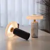 Lámpara de Mesa Portátil Recargable Danish Trip Carrara para Sala de Estar, Dormitorio, Mesita de Noche, Mármol, Iluminación de Ambiente de Alta Gama