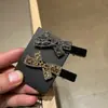 Nuevo Pasador Coreano Negro de Terciopelo Super Brillante Lleno de Diamantes, Pinza de Flequillo de Lazo de Lujo Ligero, Pinza Lateral Femenina de Gama Alta