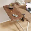 Placa de extensión de escritorio, uso en oficina, no requiere taladro, panel de mesa extensible, soporte de brazo plegable, bandeja para teclado