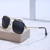 Gafas de Sol Polarizadas para Mujer, Antirreflejantes para Conducir, Gafas de Sol Cuadradas con Doble Puente Retro Europeas y Americanas para Hombre, Gafas de Sol de Moda