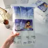 Algodão demaquilante LMLTOP transfronteiriço totalmente em inglês, dupla face, duplo efeito, amigável à pele, folha de algodão, sanduíche redondo, algodão cosmético SY44