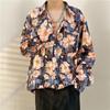 Camisa Tie-dye para Hombre Holgada Moderna Vintage de Manga Larga Camisa de Pareja Versátil Moda Personalizada Chaqueta de Calle Atractiva
