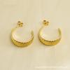 Brincos transfronteiriços mais vendidos estilo europeu e americano ins ouro 18K e aço titânio brincos femininos senso de alta qualidade moda que não desbota brincos curinga atacado