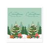 50 pegatinas/paquete pegatinas rectangulares de árbol de Navidad pegatinas de sellado de caja de regalo pegatinas de sellado navideño pegatinas decorativas para embalaje