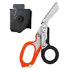 Novas Tesouras Táticas Dobráveis Multifuncionais, Tesouras de Emergência, Tesouras para Gaze, Equipamento de Sobrevivência ao Ar Livre, Tesouras Táticas de Emergência