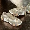 Tênis Dad Shoes de Strass Estilo Europeu Durian para Mulheres, Novos Tênis Casuais de Cano Alto em Jeans Tendência Outono para Mulheres