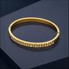 Acero Inoxidable Moda Transfronteriza Doble Fila Diamante Pulseras Europeas y Americanas Simples para Hombre Hip-Hop Tendencia Acero de Titanio Pulseras de Alta Gama
