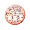 Insignia de gato linda de dibujos animados hojalata decoración de mochila de estudiante broche redondo pin de solapa para ropa