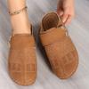 Comércio Exterior Transfronteiriço chinelos plus size femininos 2024 verão novo Europeu e Americano Baotou metal oco sapatos femininos tamanho 43 desejo