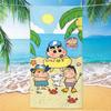 Toalha de Praia de Microfibra Estilo Ins Transfronteiriço Desenho Animado Crayon Shin-Chan Toalha de Banho Impressão Digital Secagem Rápida Veludo Dupla Face