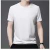 Camiseta de Waffle de Color Sólido para Hombre, Estilo Nuevo de Verano, Corte Holgado, Versátil, Moderna, Casual, Sencilla, Cómoda, de Manga Corta