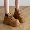 Botas Martin Retro para Mujer, Moda Versátil 2026 Otoño e Invierno, Botines Cortos de Suela Gruesa para Aumentar Altura y Adelgazar, Estilo Británico