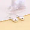 Brincos de pérola oval com pingente de gota d'água Amazon AliExpress brincos de noiva