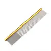 Peine de Aluminio Colorido y Económico para Aseo de Mascotas, Peine para Mascotas con Dientes de Acero, Disponible en 6 Colores: Negro, Dorado, Rojo, Azul, Morado, Verde